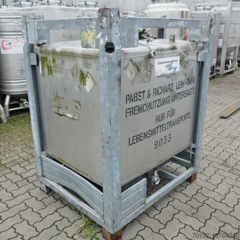 1000 liter IBC container gemaakt van V2A  