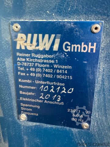 Freză sub-masă RUWI RUWI Kombi-Unterflurfräse Kombi-Unterflurfräse