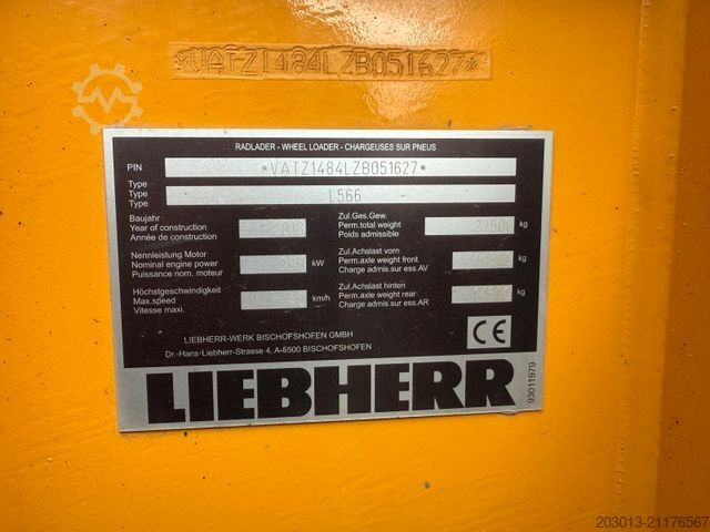 Hjullæsser LIEBHERR L566 XPower Radlader 27,5 Ton *11.900 h *Waage