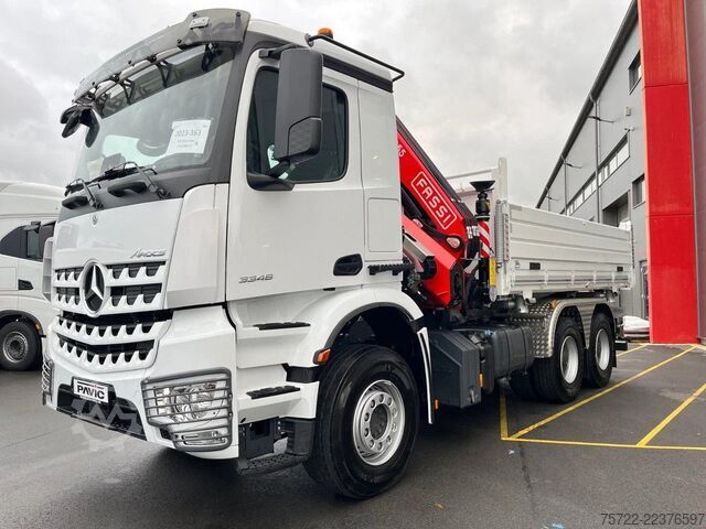 3-Seiten-Kipper Mercedes-Benz Arocs 3348 6x4 BB Dreiseitenkipper FASSI F195A