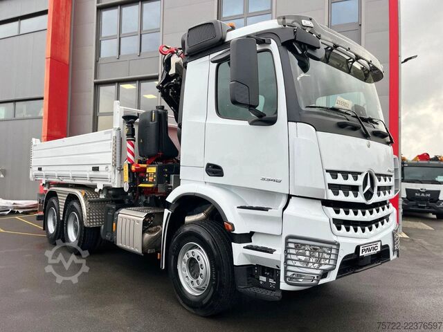 3-Seiten-Kipper Mercedes-Benz Arocs 3348 6x4 BB Dreiseitenkipper FASSI F195A