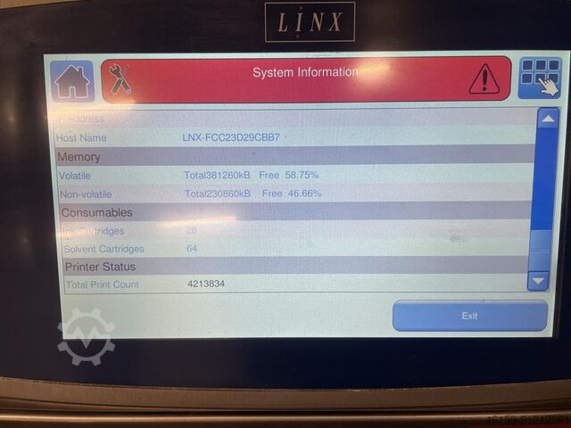 Continuous ink jet printer LINX 8920