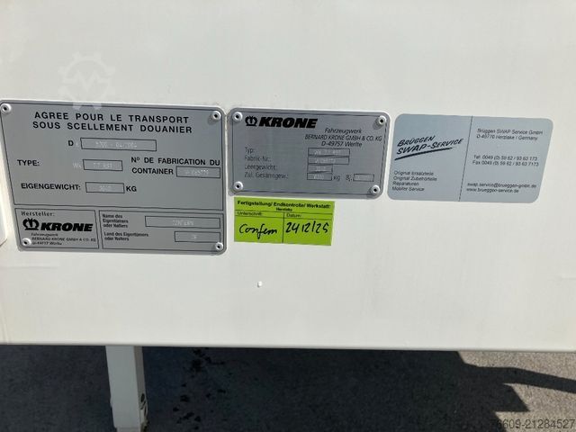 Remolque con caja móvil KRONE Wechselbrücke Koffer