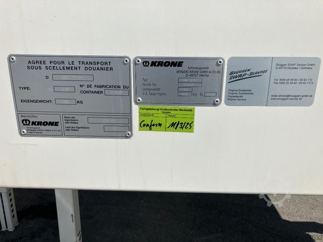 Remolque con caja móvil KRONE Wechselbrücke Koffer