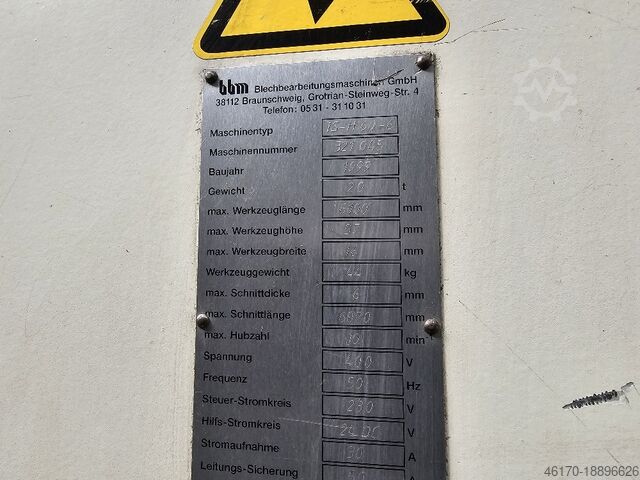 Guillotinescharen BBM Maschinenbau TS H 60 6