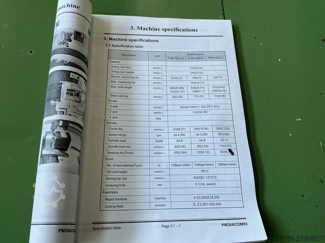 CNC lathe Doosan Puma 300LC