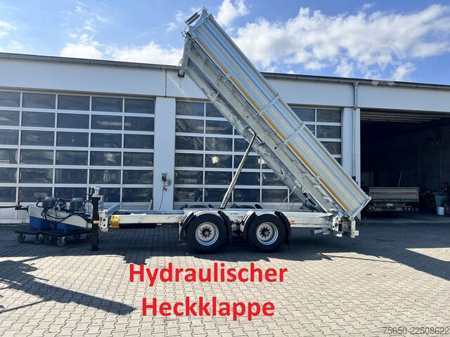 Remorcă basculantă Möslein TTD 19 B  19 t Tandemkipper- Tieflader hydraulischer Klappe Breitbereifung