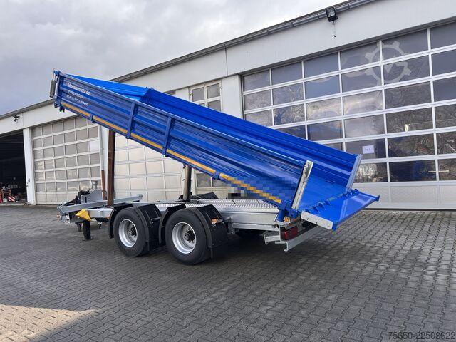 Remorcă basculantă Möslein TTD 19 B  19 t Tandemkipper- Tieflader hydraulischer Klappe Breitbereifung