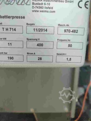 Presse à briqueter Weima TH 714