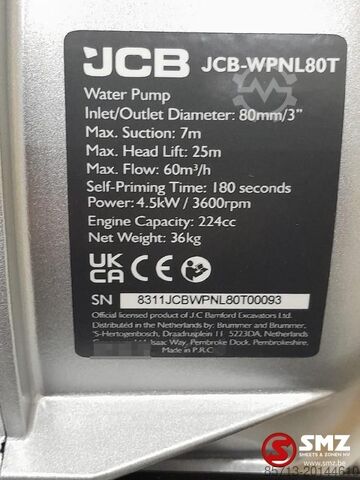 Abwasserpumpe WPNL80T JCB Jcb Vuilwaterpomp WPNL80T JCB