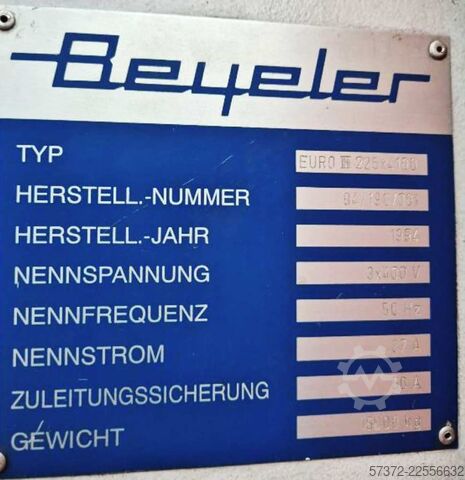 Kantpresse Beyeler Euro III 225 x 4100
