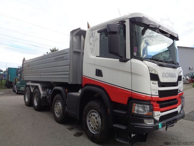 Camion basculante trilateral SCANIA G450 8x4 Meiller 2-Seiten-Kipper Bordmatik
