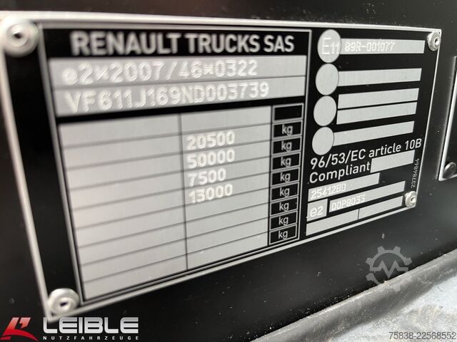 LKW mit Kofferaufbau RENAULT T380 *Koffer 7,25m*LBW-Bär 2t*Klima*2x verfügbar