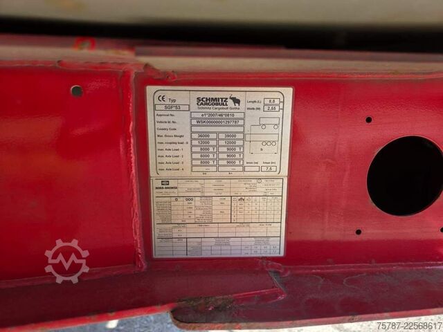 Kipper Auflieger SCHMITZ CARGOBULL ca. 26 cbm Hlabrund Hinterkipper, Lift