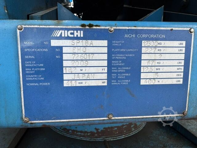 Plataforma telescópica Aichi SP 18A