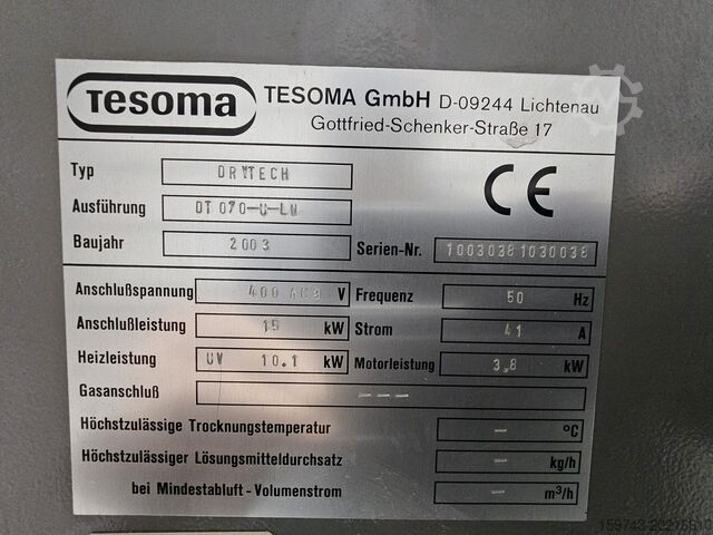 Zeefdrukmachine Thieme / Tesoma Drytech DT-070-U-LN