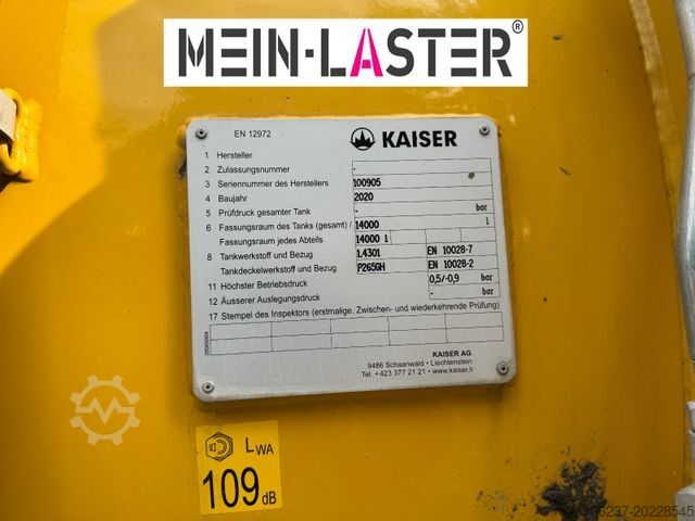 Camião-cisterna de vácuo SCANIA G 450 8x4 Kaiser Twister Komfort V2A Funk