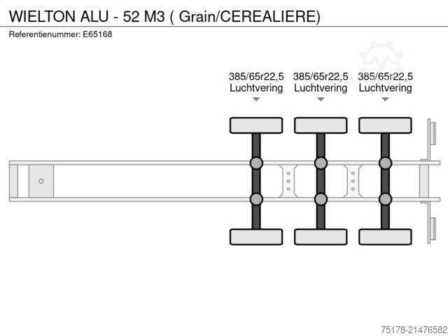 Sklápěč WIELTON ALU - 52 M3 ( Grain/CEREALIERE)