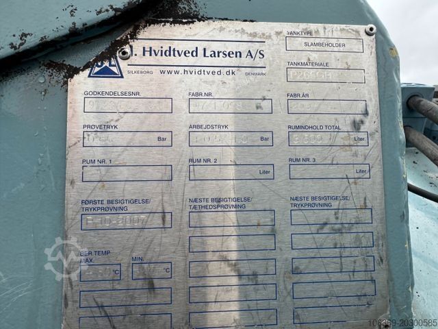 Vákuumtartályos teherautó MAN TGL 12.240 4x2 Hvidtved Larsen SLP 5.5