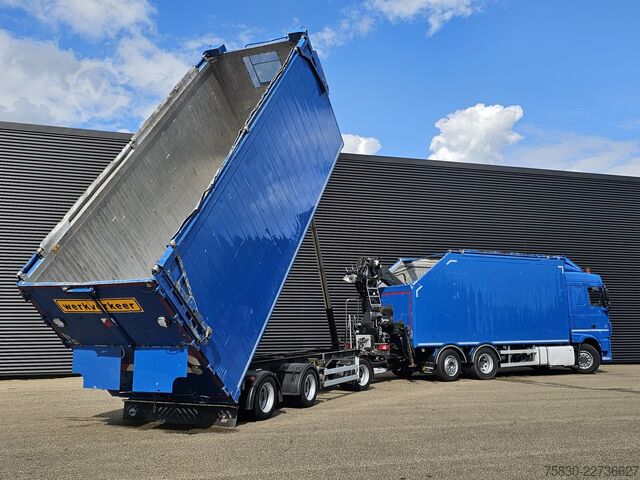 Kamion sa kranom DAF XF 440 6x2 / PENZ CRANE - KRAN + TIPPER TRAILER