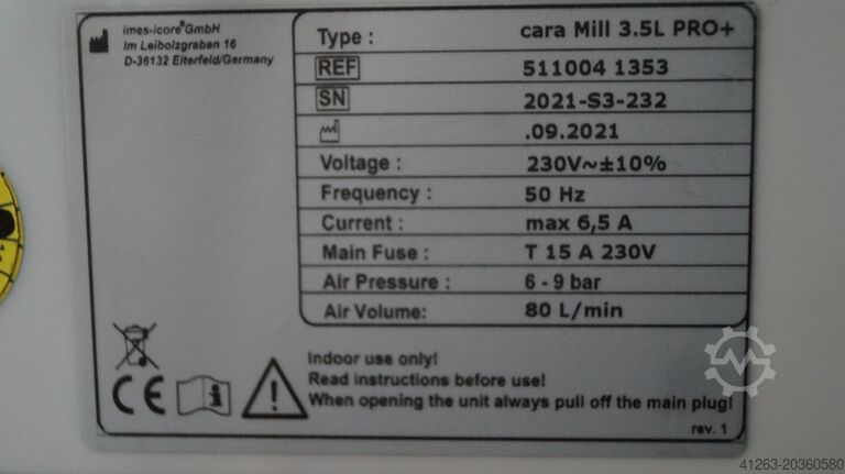 Fraiseuse CNC dentaire Kulzer Cara Mill 3.5L Pro+