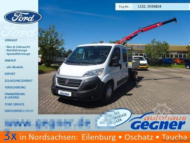 Furgão pick-up FIAT Ducato Maxi Doka Pritsche Fassi Ladekran