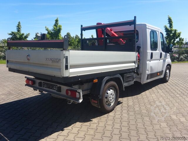 Furgão pick-up FIAT Ducato Maxi Doka Pritsche Fassi Ladekran
