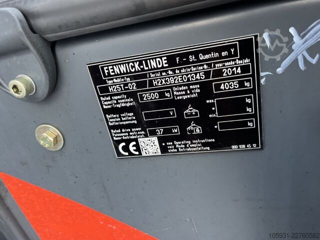 Empilhador de GPL Linde H25T-02