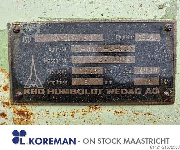 Knuser Humboldt-Wedag Humbolt-Wedag Crusher Humboldt-Wedag