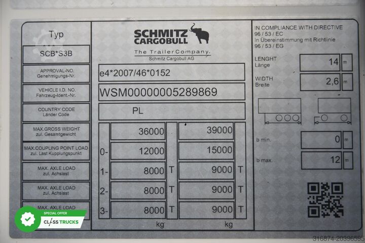 Naczepa chłodnia SCHMITZ CARGOBULL SKO FP 60 ThermoKing SLXi 300