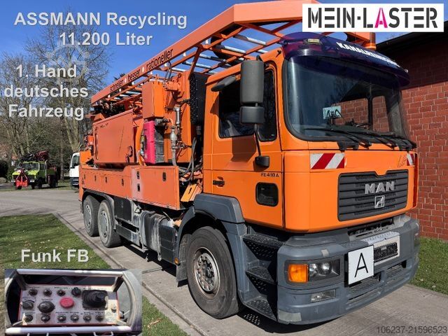Saugwagen MAN FE 410 Assmann Saug HD Spüler Recycling +  FB.