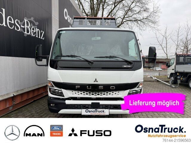 Transporter mit Kipper MITSUBISHI 3C15 AMT Hinterkipper+Box Automat.,Klima,AHK3,5t