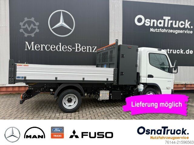 Transporter mit Kipper MITSUBISHI 3C15 AMT Hinterkipper+Box Automat.,Klima,AHK3,5t