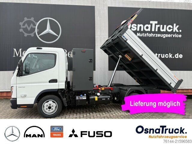 Transporter mit Kipper FUSO 3C15 AMT Hinterkipper+Box Automat.,Klima,AHK3,5t