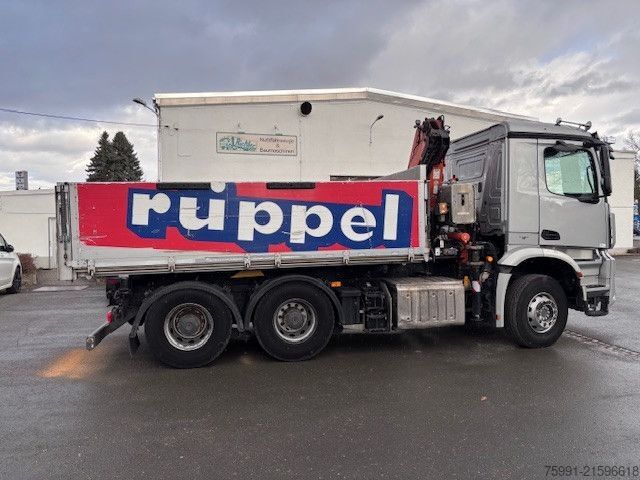 Three-sided tipper truck MERCEDES-BENZ Arocs 4   6x4 Dreiseitenkipper mit Ladekran