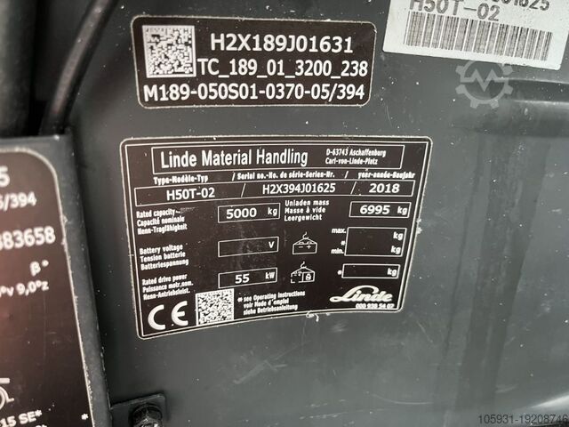 LPG vysokozdvižné vozíky Linde H50T-02