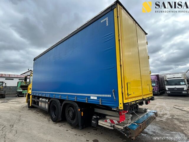 Flatbed truck with tarp Mercedes-Benz Actros2543/Schiebe Gardienen/Edscha Verd