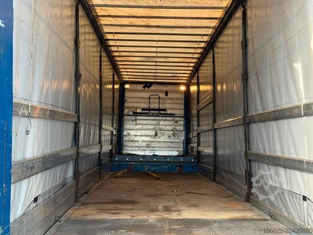 Open oplegger met zeil DINKEL Gabelstapler-Transporter mit Rampe