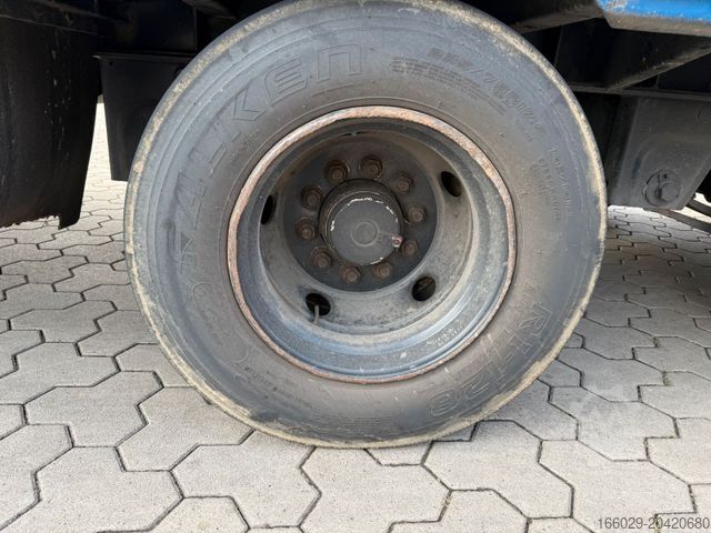 Open oplegger met zeil DINKEL Gabelstapler-Transporter mit Rampe