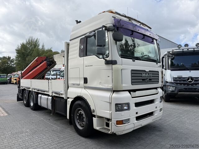 Ladbil med lad MAN TGA 26.480 6X2 Palfinger 29002 mit JIB