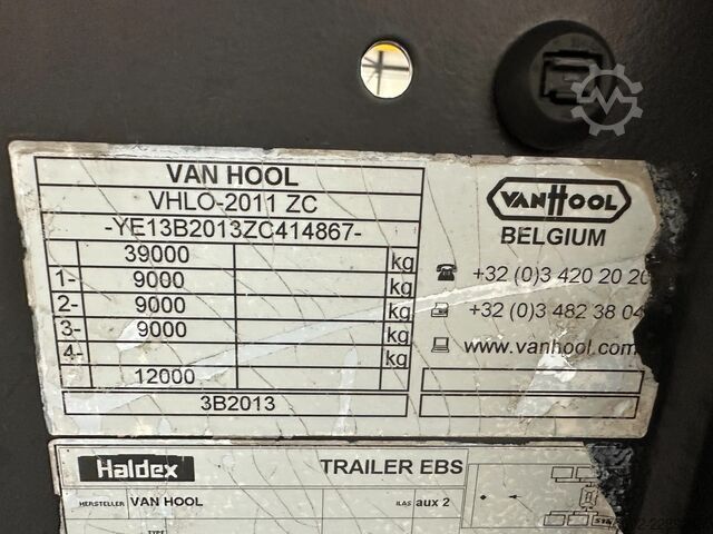 Transport de conteneurs Van Hool 3B2013 20FT ADR CHASSIS / empty weight 3.300kg ...