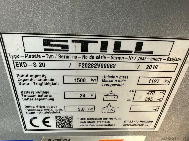 Apilador eléctrico con plataforma Still EXDS20 VS-22791 STILL EXDS20