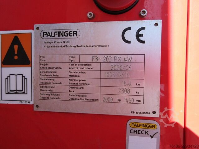 Inny palfinger F3-203 PX 4W 4 Wege, Allrad ,Stapler 626 h