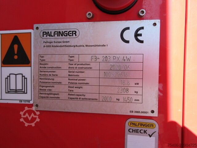 Autre palfinger F3-203 PX 4W 4 Wege, Allrad ,Stapler 626 h