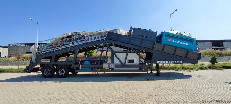 Mobiele betoncentrale 120 m3/h mobile concrete mixing plant 120 m3/h mobile concrete mixing plant