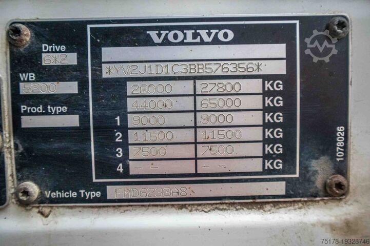 Dekzeil VOLVO FM 330+10 pneus/tires-intarder