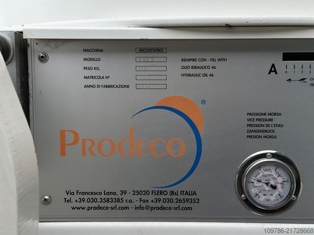 Hydraulisk briketpresse til savsmuld PRODECO E 60 S