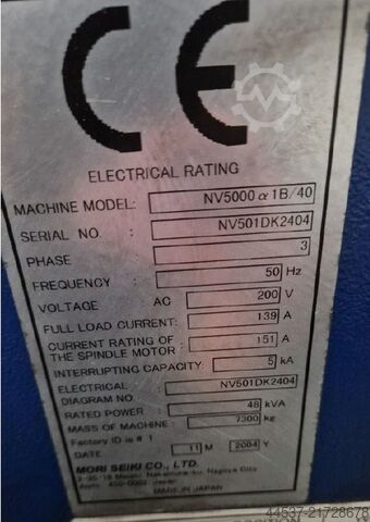 Vertikalt bearbejdningscenter Mori Seiki NV5000