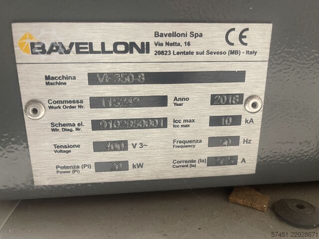 Glas-slibemaskine BAVELLONI VE 350 8