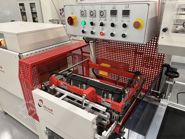 Maszyna do owijania folią E Shrink Packaging LB-728 + LB-201 Angle Sealer with Shrink Tunnel